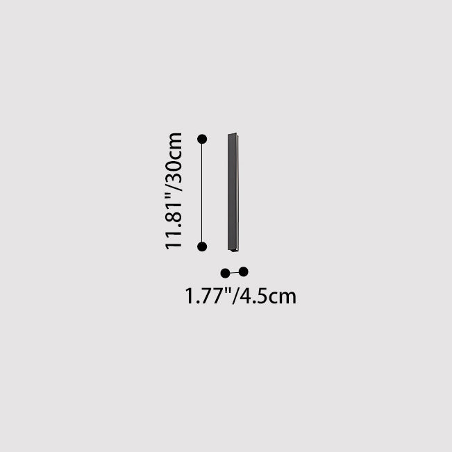 مصباح جداري LED طويل من الألومنيوم والأكريليك مقاوم للماء وعصري وبسيط للاستخدام في الفناء الخارجي