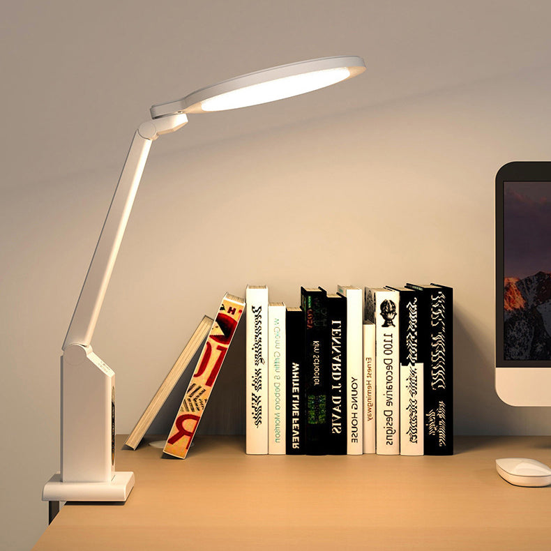 Modern Minimalist Foldable Round Rectangle ABS LED Table Lamp For Bedroom