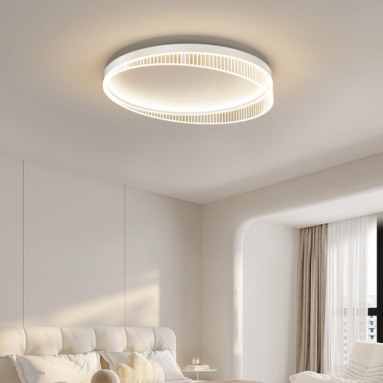 مصباح سقف LED بإطار دائري من الحديد بتصميم عصري بسيط مع غطاء أكريليك لغرفة النوم