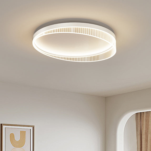 مصباح سقف LED بإطار دائري من الحديد بتصميم عصري بسيط مع غطاء أكريليك لغرفة النوم
