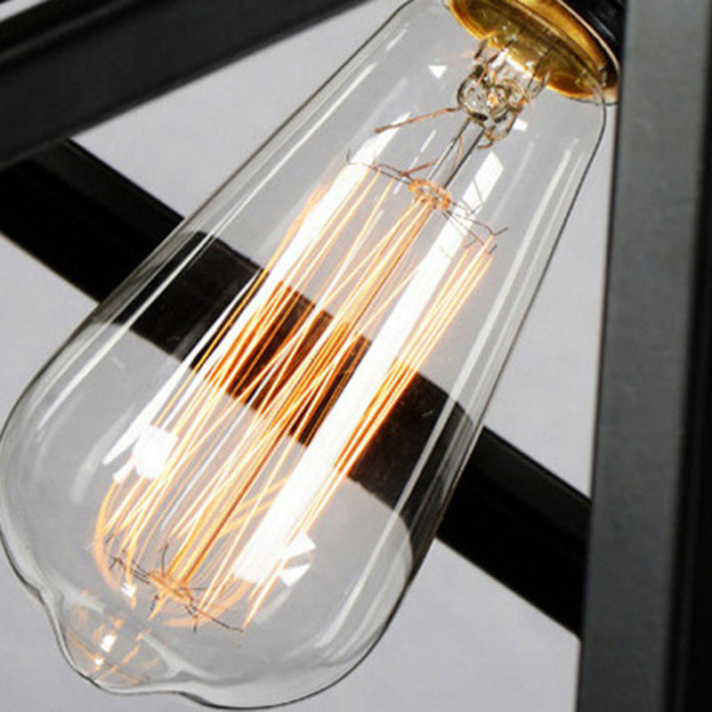 Contemporary Industrial Geometric Polygonal Iron 1-Light Pendant Light For Living Room