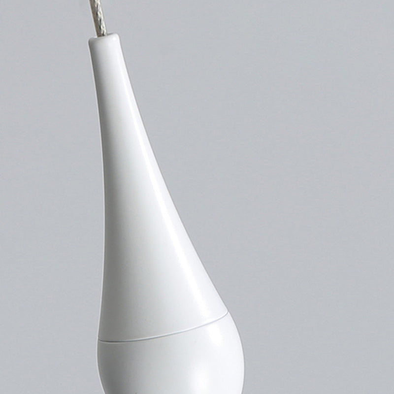 Contemporary Creative Cream Round Striped Iron Acrylic Shade LED Pendant Light For Living Room