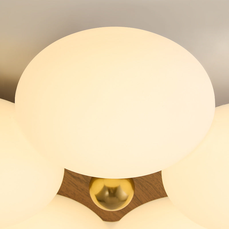 Contemporary Creative Romantic Flower Iron Plastic LED Flush Mount Ceiling Light For Bedroom
