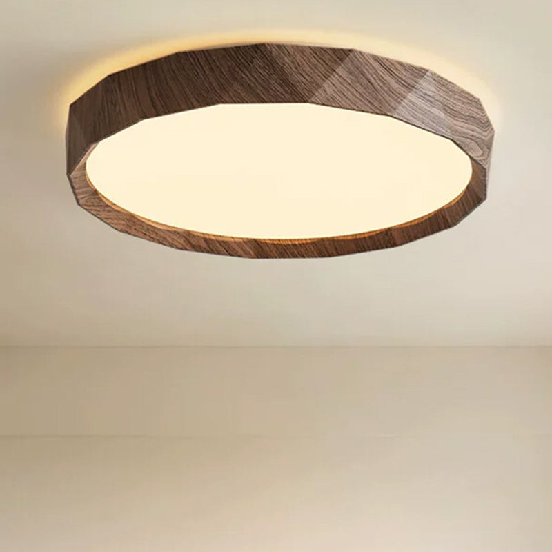 寝室用コンテンポラリーレトロラウンドダイヤモンドボーダーアイアンアクリルLEDフラッシュマウントシーリングライト