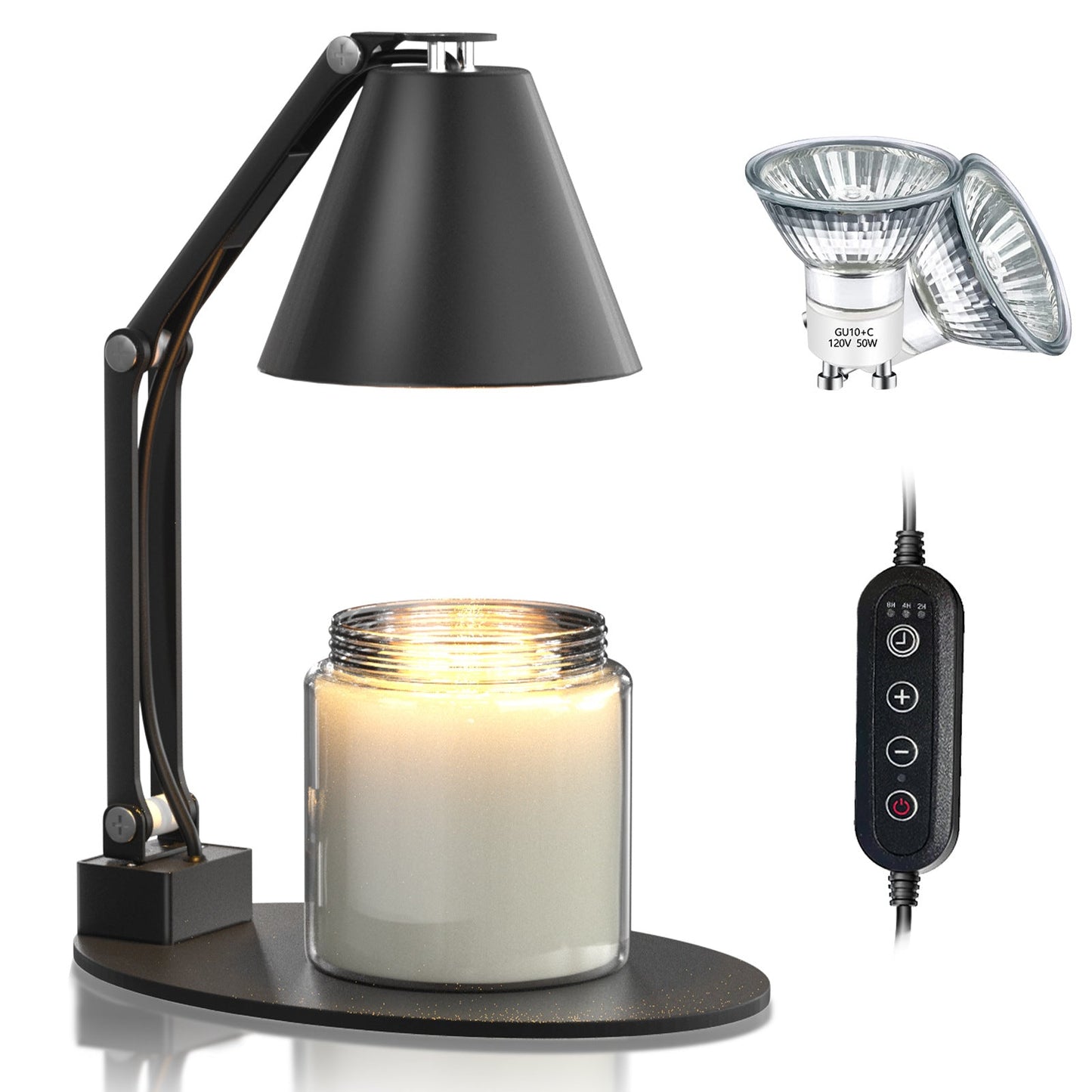 Modern Minimalist Romantic Collapsible Cylinder Striped Iron Glass Shade 1-Light Aroma Melting Wax Table Lamp For Bedroom