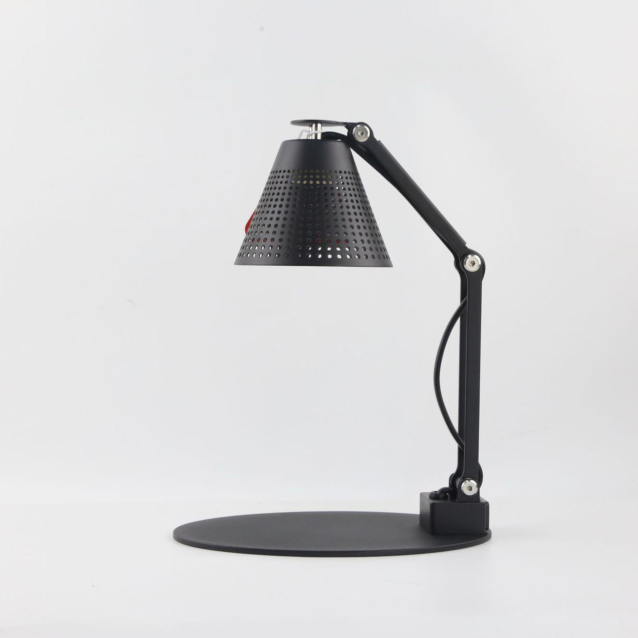 Modern Minimalist Romantic Collapsible Cylinder Striped Iron Glass Shade 1-Light Aroma Melting Wax Table Lamp For Bedroom