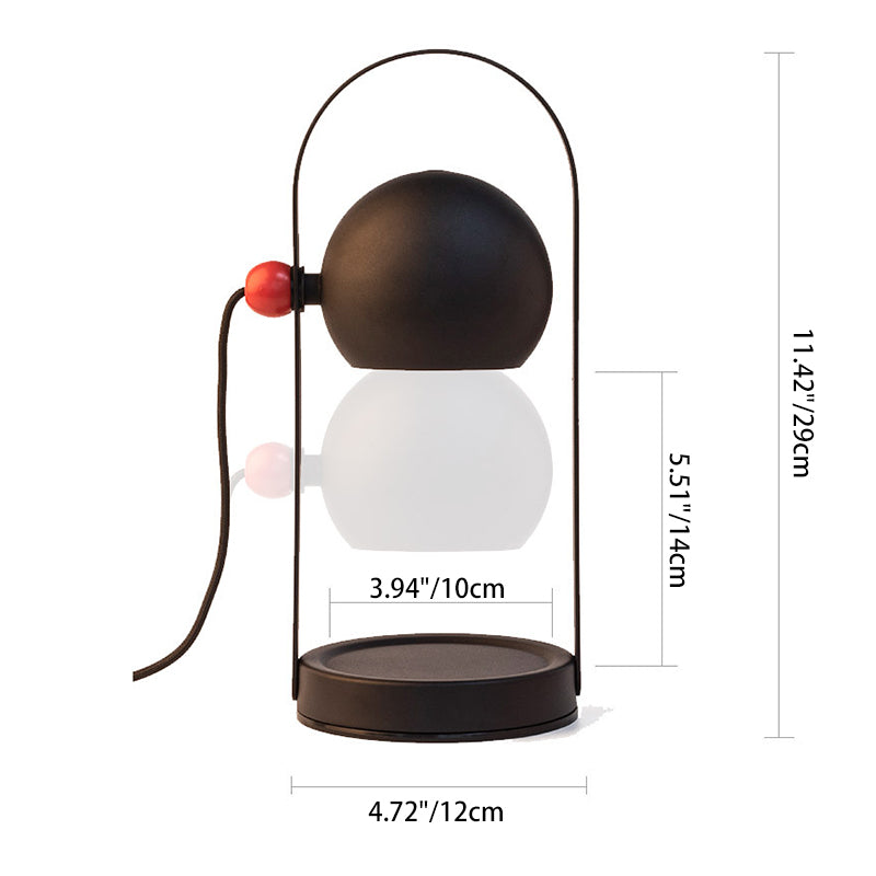 Contemporary Nordic Iron Spherical 1-Light Melting Wax Table Lamp For Bedside
