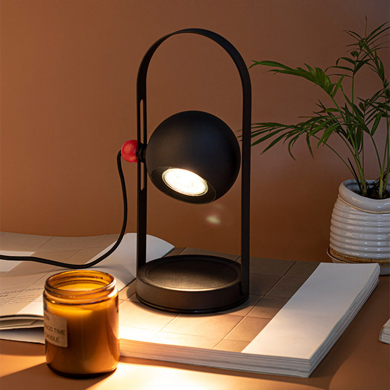 Contemporary Nordic Iron Spherical 1-Light Melting Wax Table Lamp For Bedside