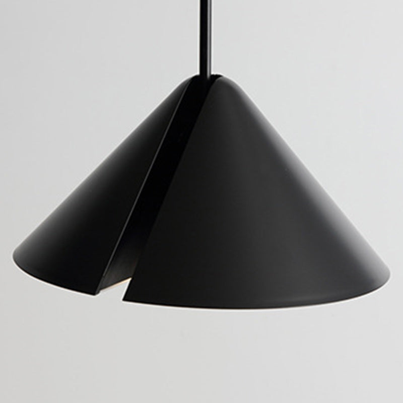 Modern Minimalist Cone Iron Acrylic LED Pendant Light For Living Room