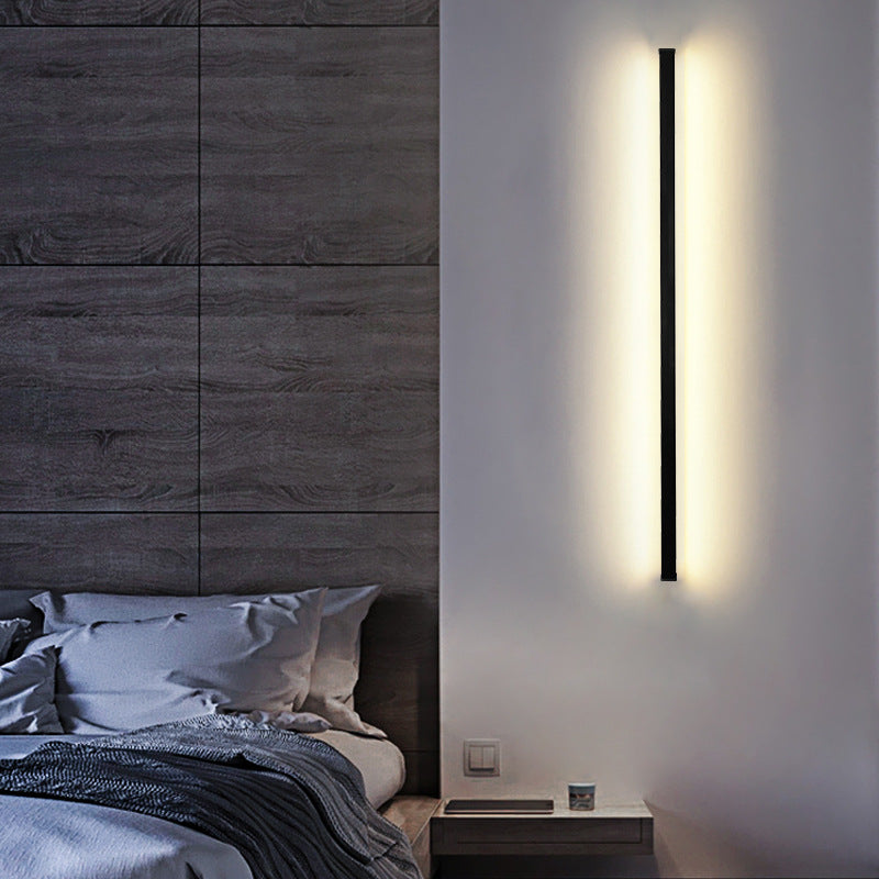 Modern Minimalist Stripe Aluminum Acrylic LED Wall Sconce Lamp For Living Room
