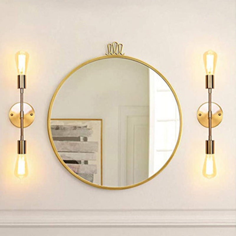 Modern Minimalist Stripe Iron 1/2-Light Wall Sconce Lamp For Living Room