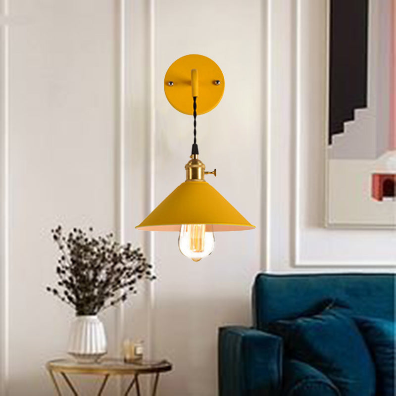 Contemporary Creative Dome Iron 1-Light Wall Sconce Lamp For Living Room