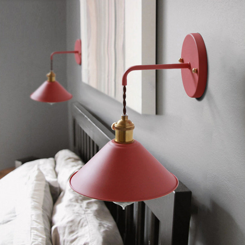 Contemporary Creative Dome Iron 1-Light Wall Sconce Lamp For Living Room