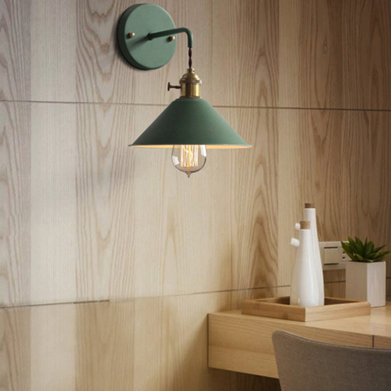 Contemporary Creative Dome Iron 1-Light Wall Sconce Lamp For Living Room