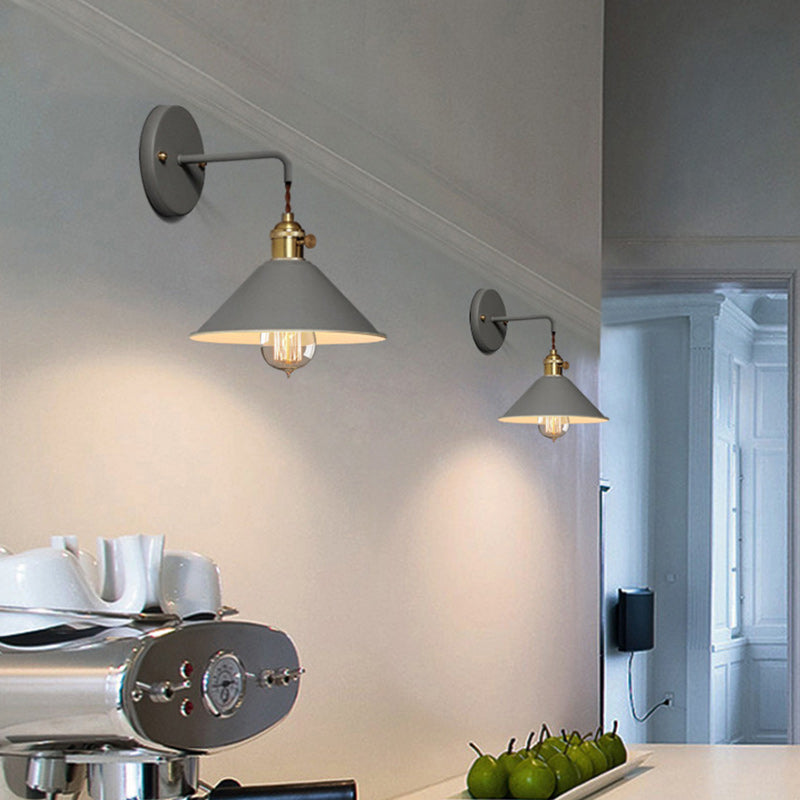 Contemporary Creative Dome Iron 1-Light Wall Sconce Lamp For Living Room