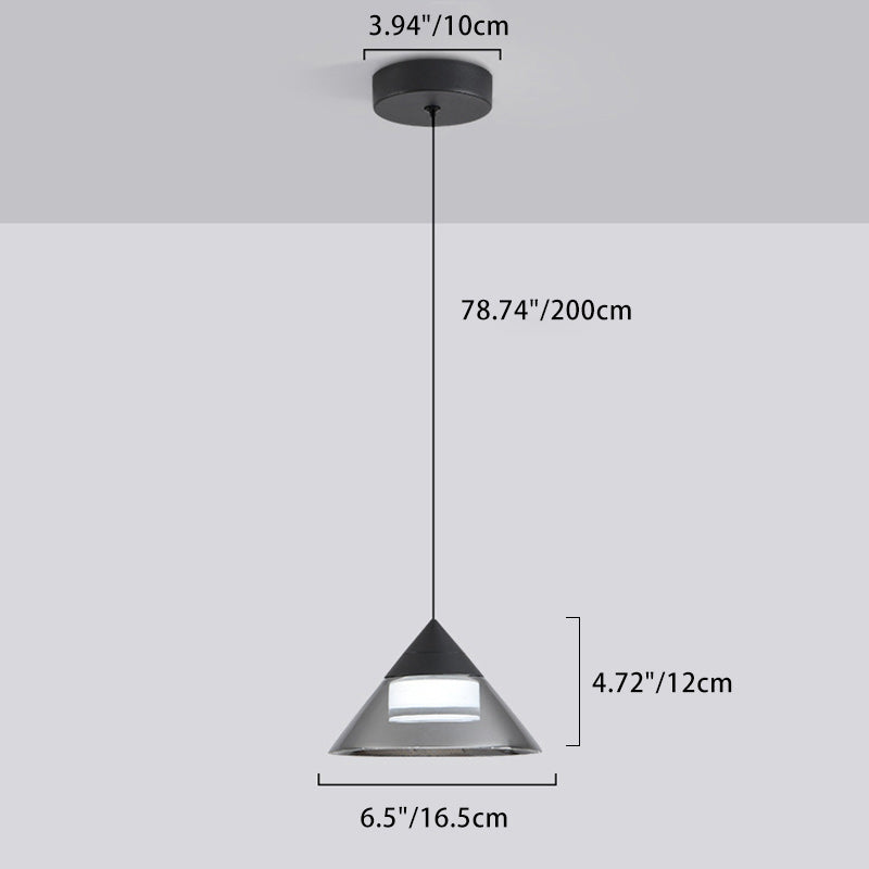 Modern Minimalist Round Iron Glass Acrylic LED Pendant Light For Living Room