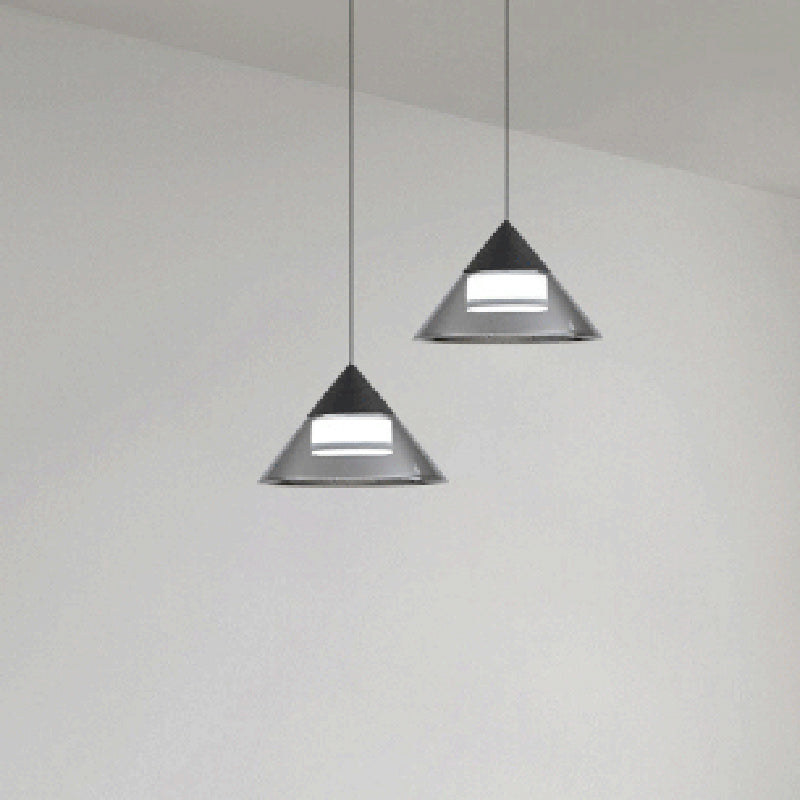 Modern Minimalist Round Iron Glass Acrylic LED Pendant Light For Living Room