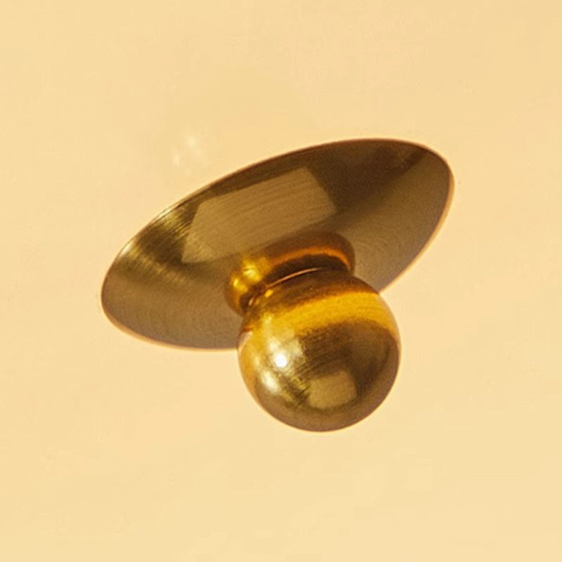 مصباح سقف LED دائري تقليدي عتيق من الحديد والزجاج لغرفة المعيشة