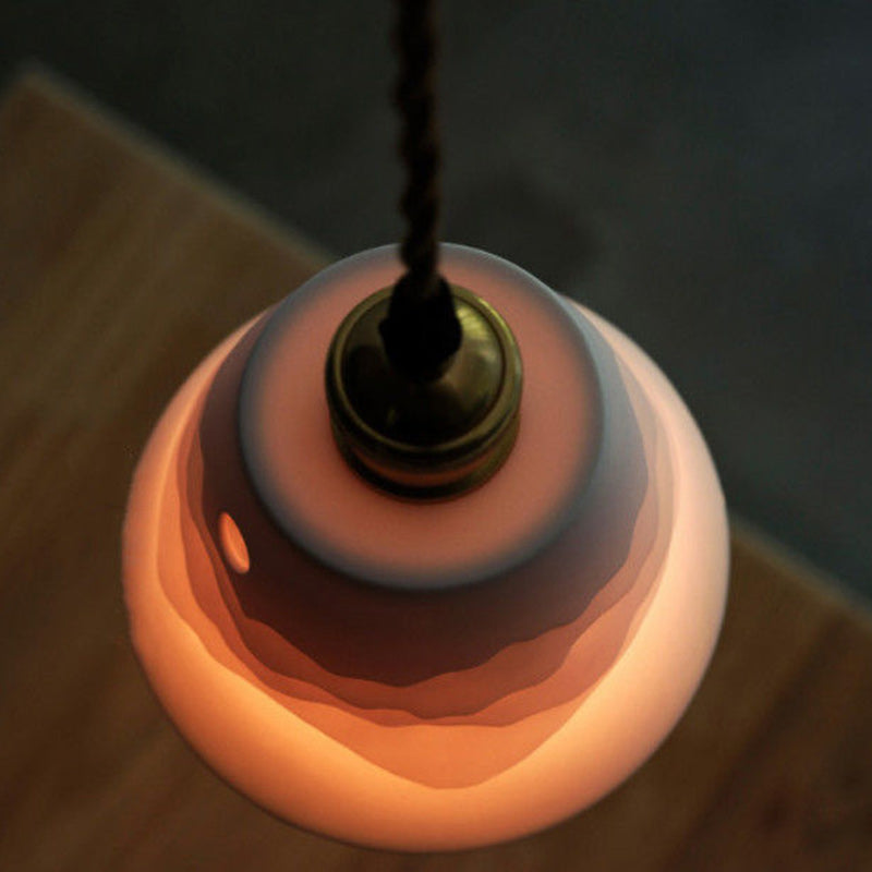 伝統的な日本のドラム銅セラミック1ライト壁取り付け用燭台ランプリビングルーム用