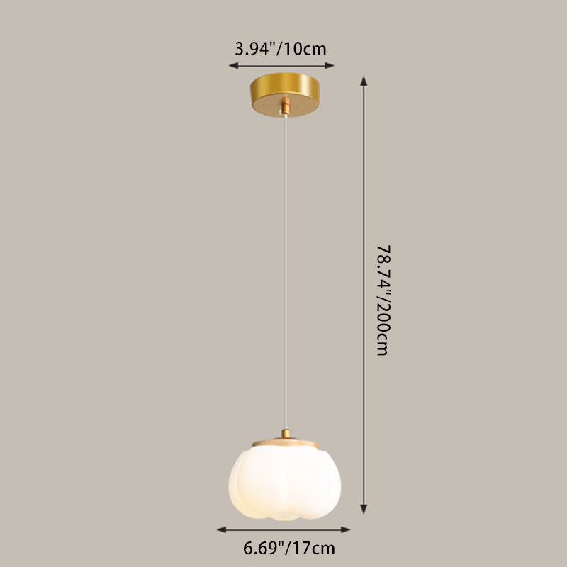 Modern Minimalist Round Iron Acrylic 1-Light Pendant Light For Living Room