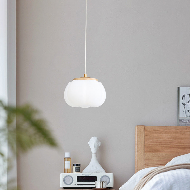 Modern Minimalist Round Iron Acrylic 1-Light Pendant Light For Living Room