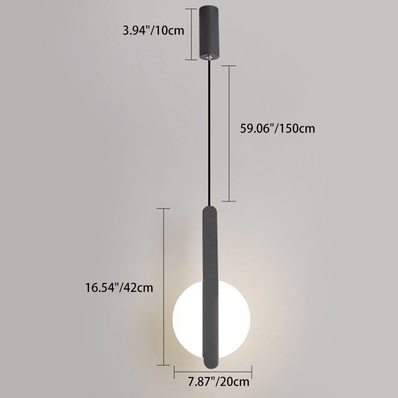 Modern Minimalist Round Iron Acrylic LED Pendant Light For Living Room