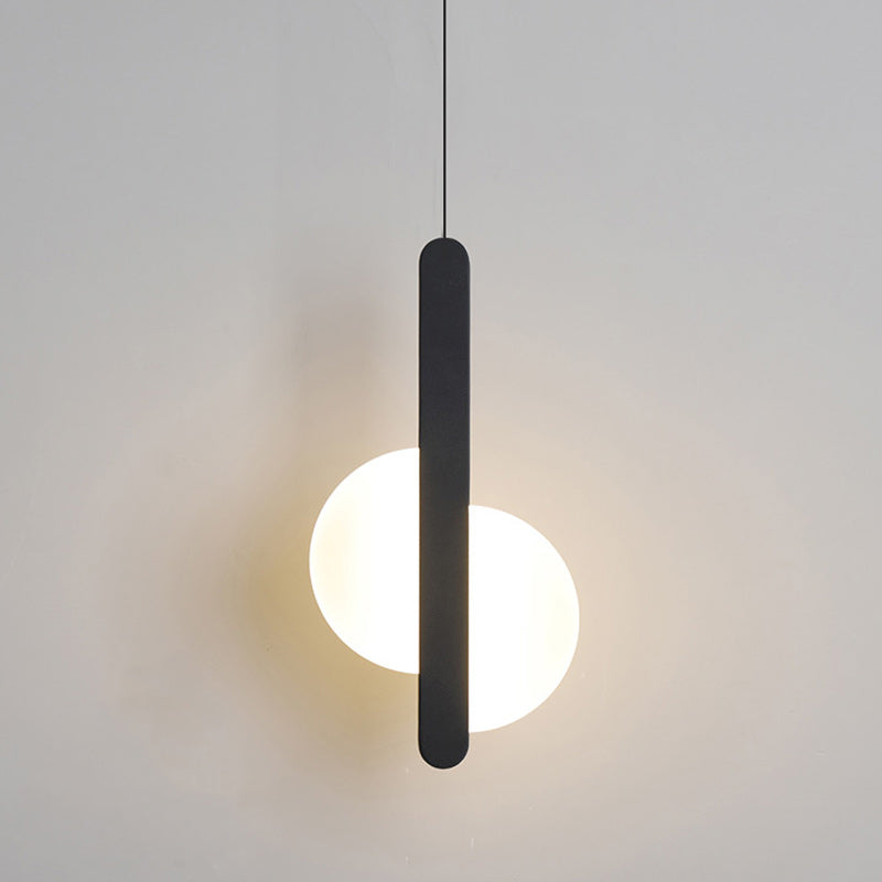 Modern Minimalist Round Iron Acrylic LED Pendant Light For Living Room