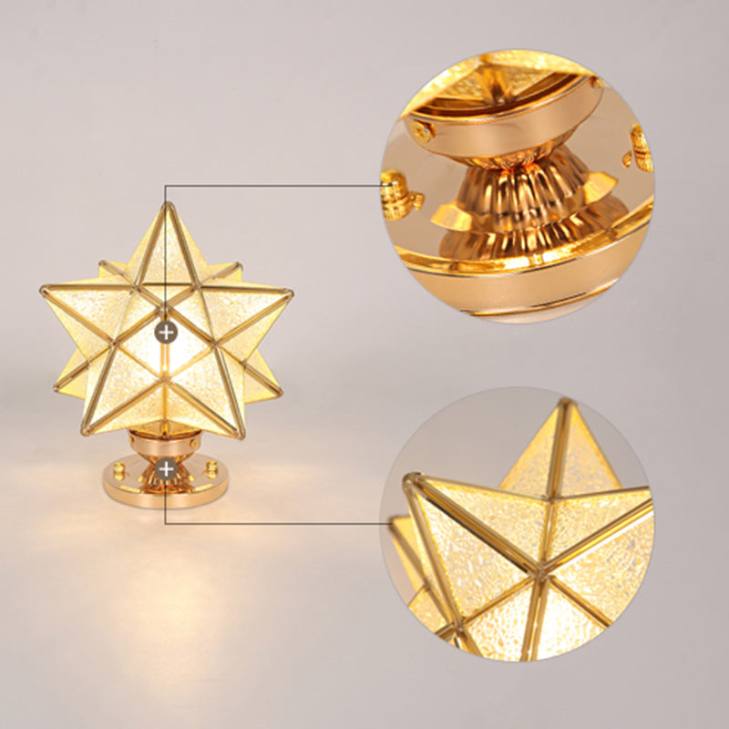 Contemporary Creative Star Iron Plastic 1-Light Semi-Flush Mount Ceiling Light For Living Room