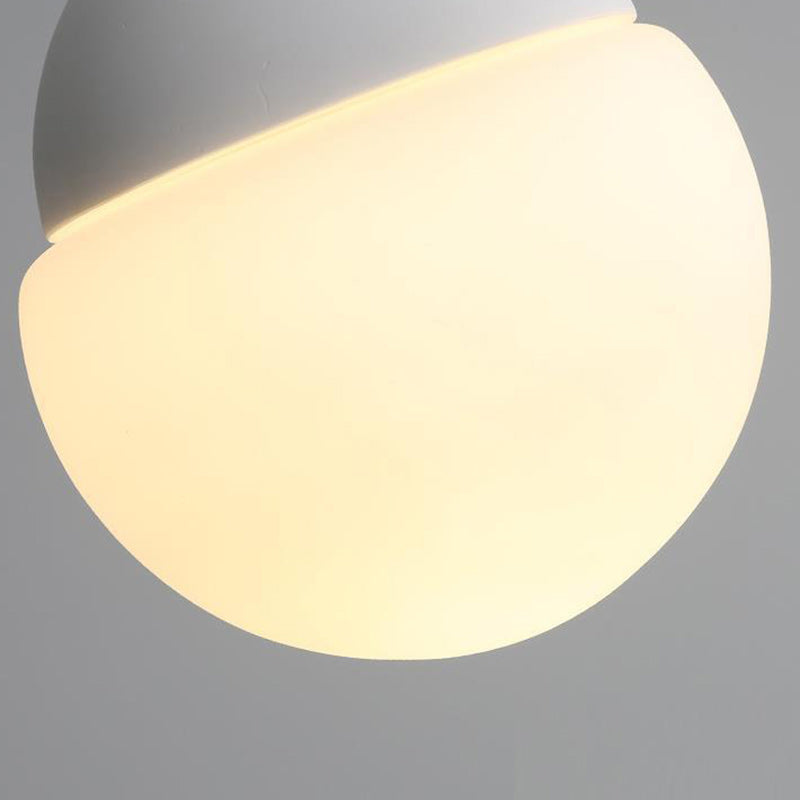 Contemporary Industrial Globe Cement Glass 1-Light Pendant Light For Living Room