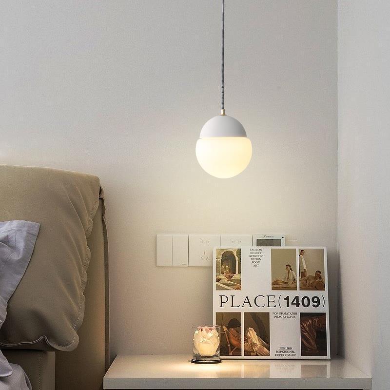 Contemporary Industrial Globe Cement Glass 1-Light Pendant Light For Living Room