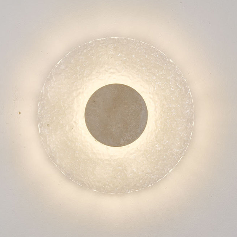 Contemporary Nordic Round Stone Acrylic LED Wall Sconce Lamp For Living Room