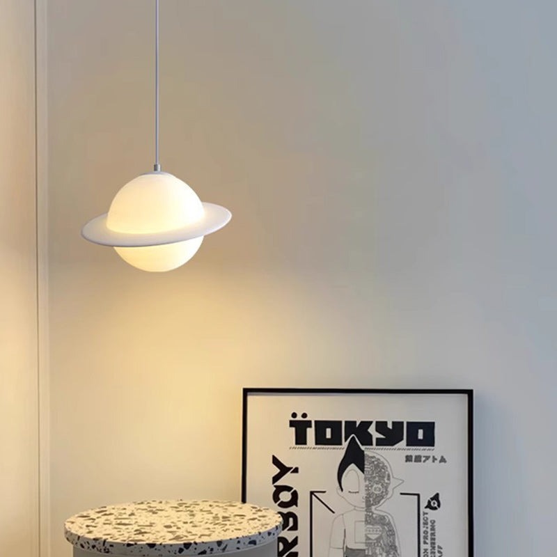 Contemporary Creative Globe Iron Plastic 1-Light Pendant Light For Living Room