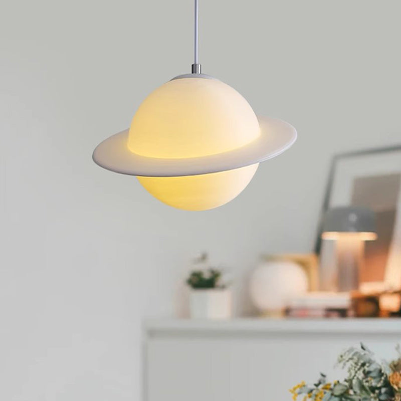 Contemporary Creative Globe Iron Plastic 1-Light Pendant Light For Living Room