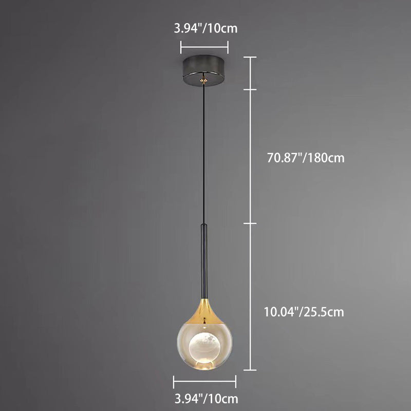 مصباح LED معاصر من الحديد الكريستالي على شكل كرة أرضية نورديك لغرفة المعيشة