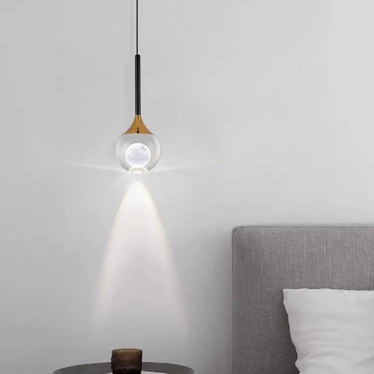 مصباح LED معاصر من الحديد الكريستالي على شكل كرة أرضية نورديك لغرفة المعيشة