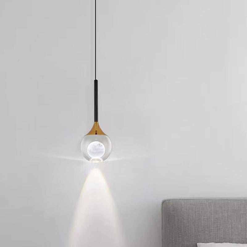 مصباح LED معاصر من الحديد الكريستالي على شكل كرة أرضية نورديك لغرفة المعيشة