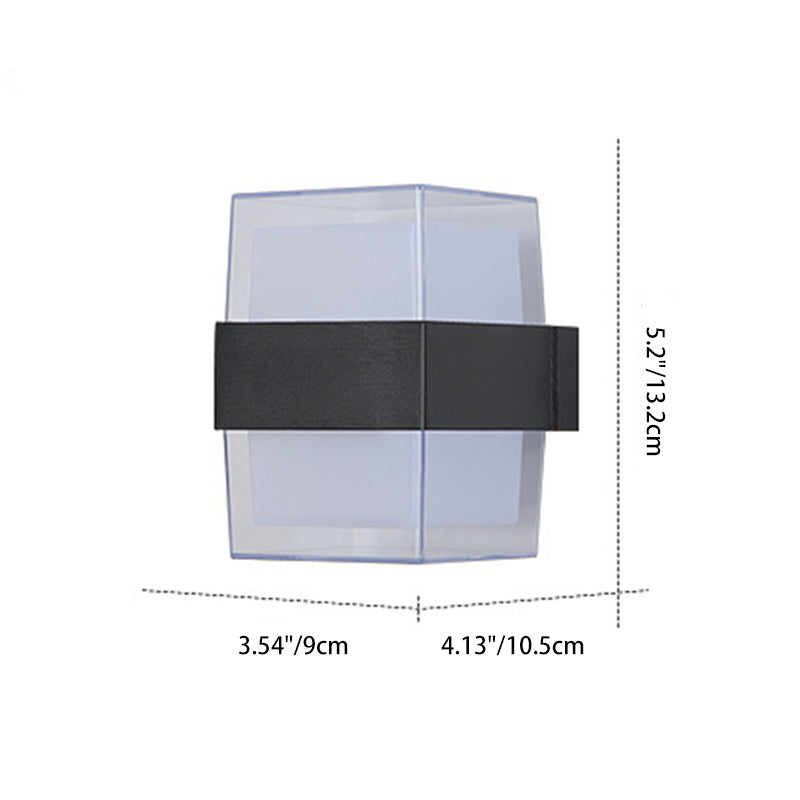Modern Minimalist Cylinder Aluminum Acrylic LED Wall Sconce Lamp For Garden
