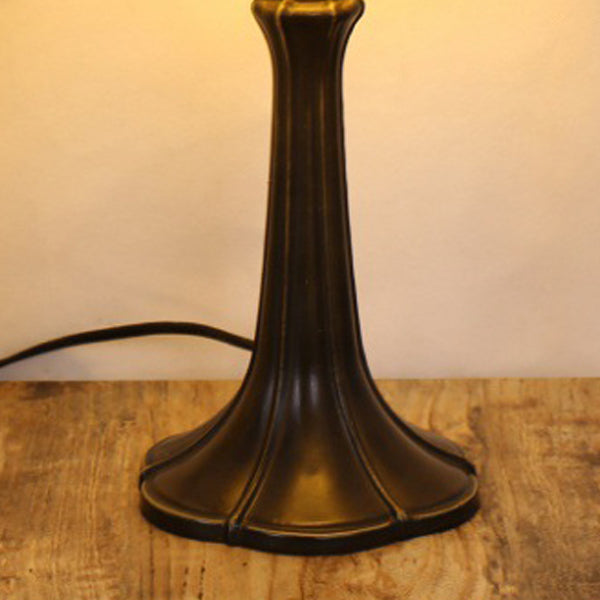 Traditional Tiffany Dome Iron Glass 1-Light Table Lamp For Living Room