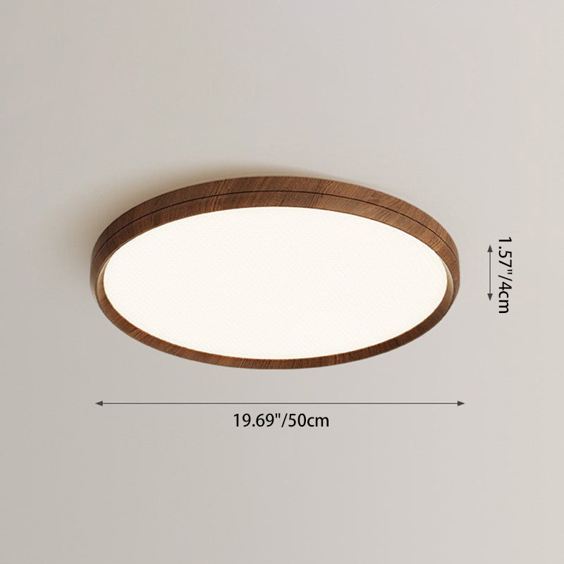 Contemporary Nordic Round Aluminum Acrylic LED Flush Mount Ceiling Light For Living Room