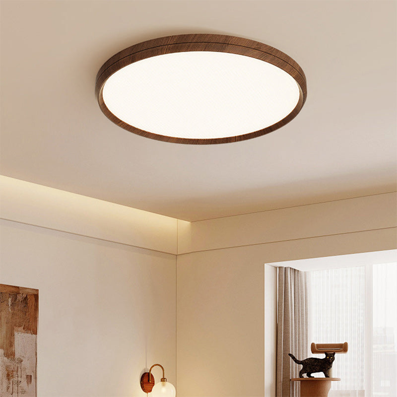 Contemporary Nordic Round Aluminum Acrylic LED Flush Mount Ceiling Light For Living Room