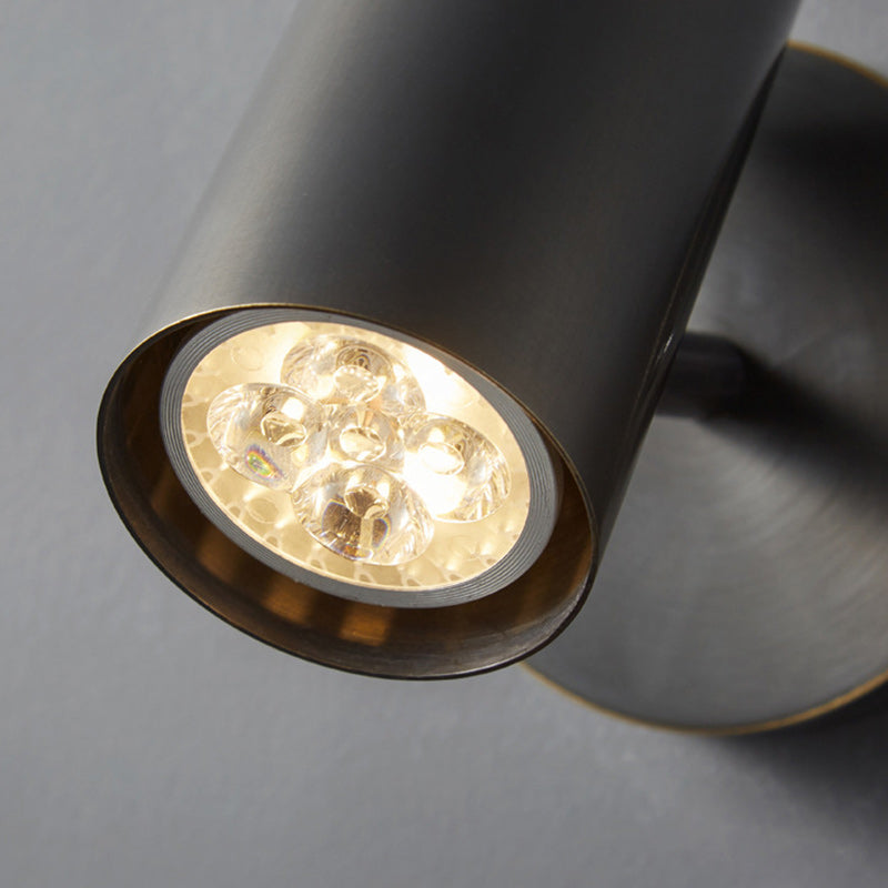 Contemporary Nordic Cylinder Copper 1-Light Wall Sconce Lamp For Living Room