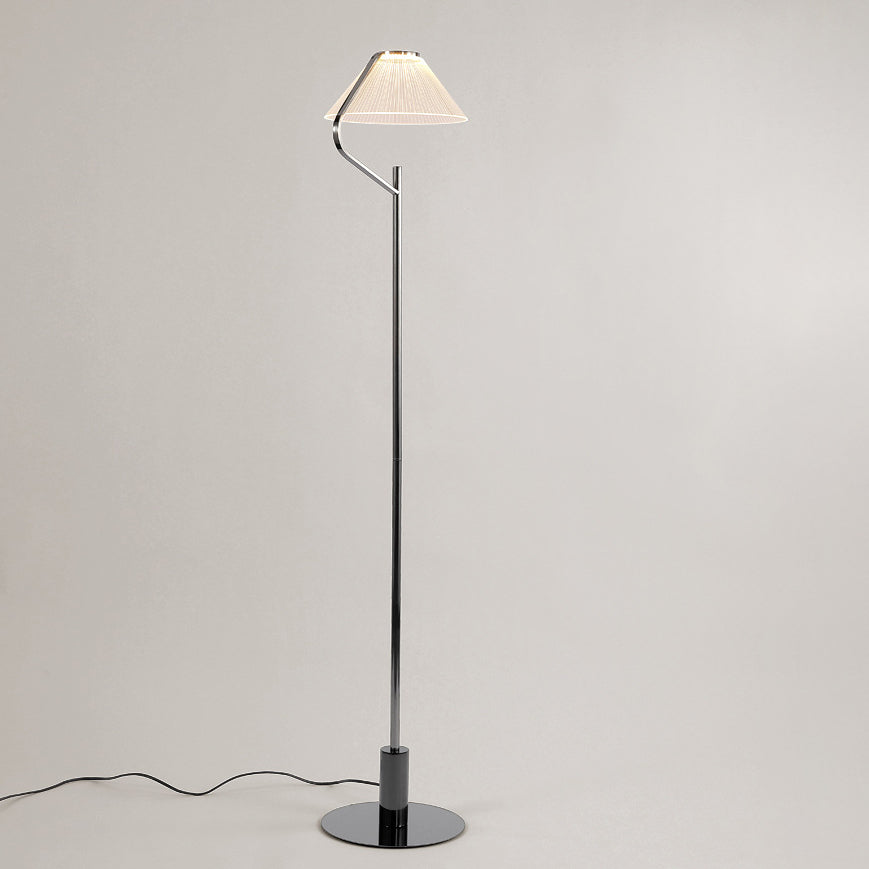 Contemporary Luxury Round Iron Acrylic LED Standing Floor Lamp For Living Room