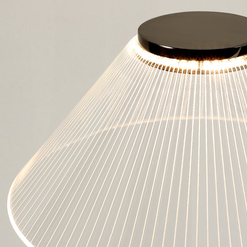 Contemporary Luxury Round Iron Acrylic LED Standing Floor Lamp For Living Room