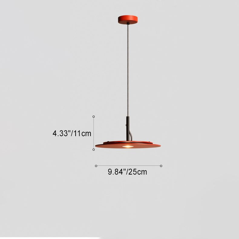 Modern Minimalist Round Iron LED Pendant Light For Living Room