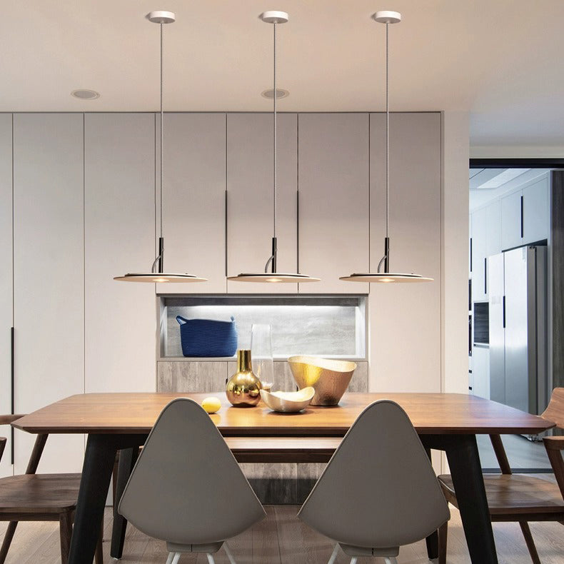 Modern Minimalist Round Iron LED Pendant Light For Living Room