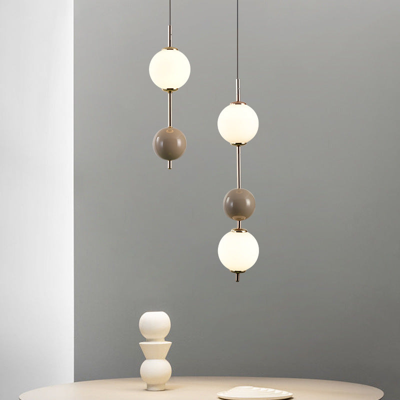 Modern Minimalist Iron Candied Haws Colorful Ball LED Pendant Light For Bedroom