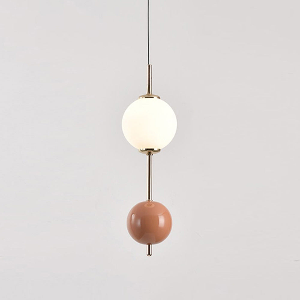 Modern Minimalist Iron Candied Haws Colorful Ball LED Pendant Light For Bedroom
