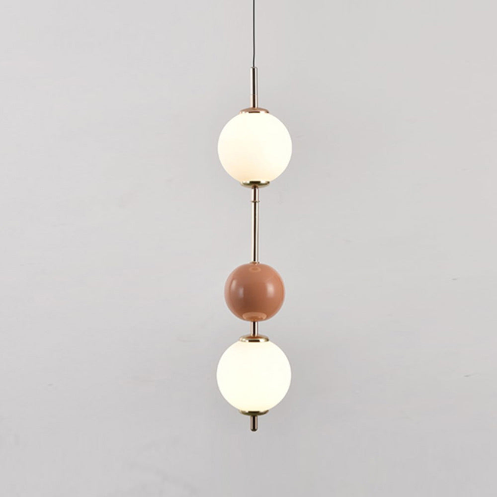 Modern Minimalist Iron Candied Haws Colorful Ball LED Pendant Light For Bedroom