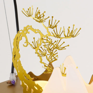 ثريا جزيرة LED مصنوعة من الحديد الأكريليكي الصيني التقليدي لغرفة المعيشة