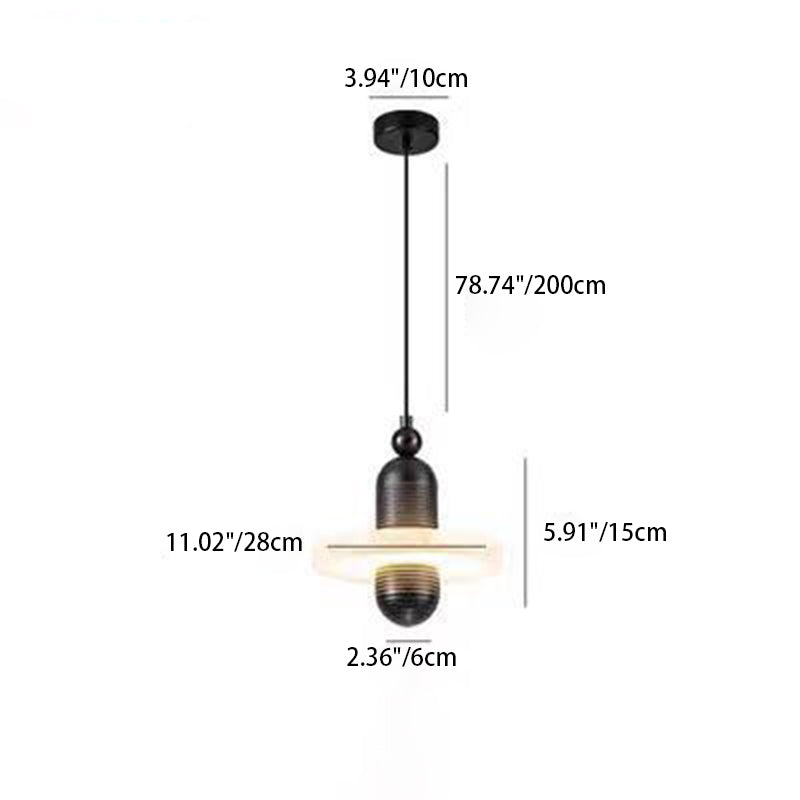 مصباح LED دائري معاصر من الرخام والألومنيوم لغرفة المعيشة
